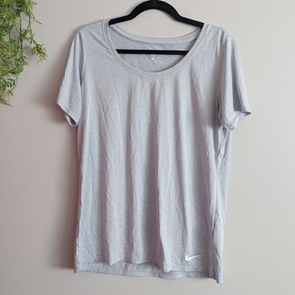 (Nike) Dri-Fit Heather Gray T-shirt Large - Picture 1 of 8
